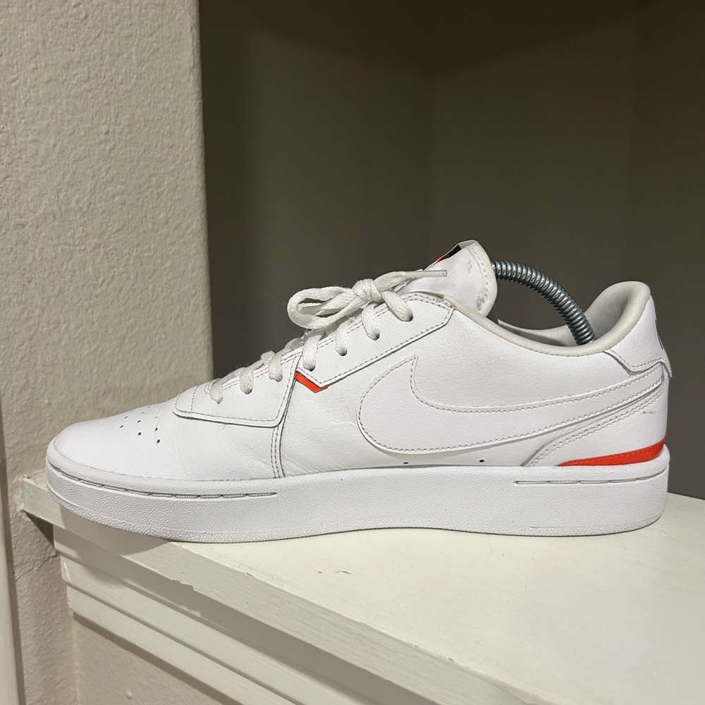 Nike Women White Orange CI0808-100 Court Blanc Athletic Sneakers Shoes Size 11 - Picture 3 of 9
